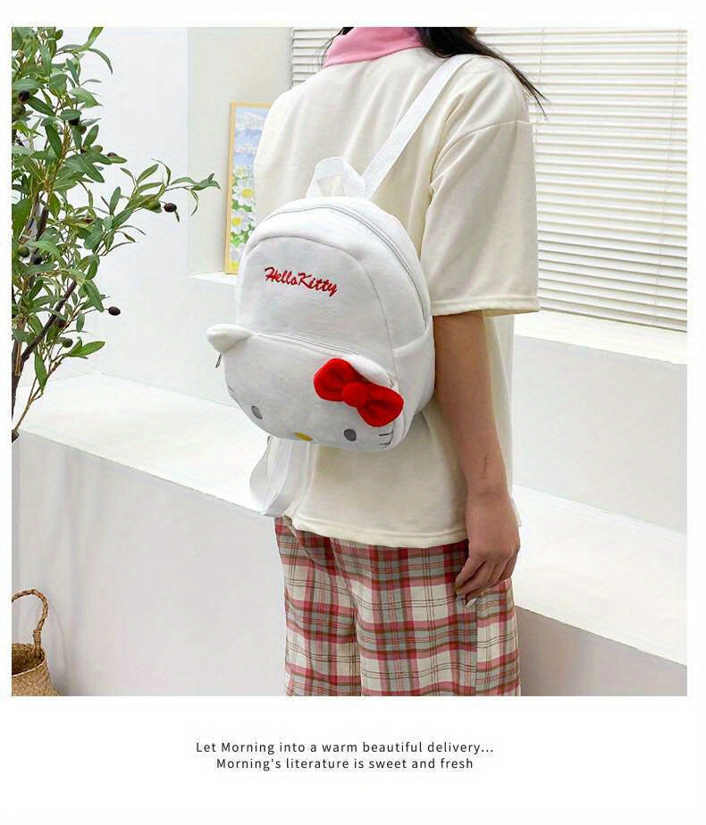 Kuromi Cinnamoroll & My Melody Plush Backpack Adorable, Large-Capacity, Kawaii Design - Soft Cartoon Characters