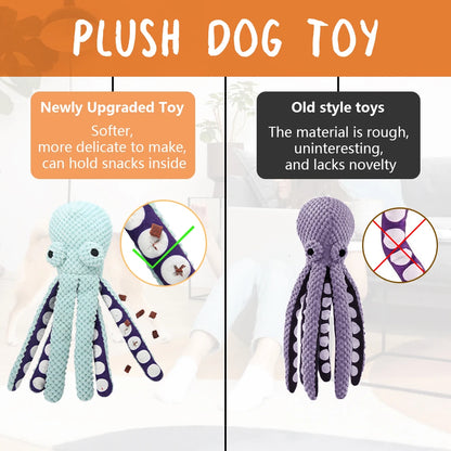 Pet Sniff Toy Pet Plush Toy Cat Dog Voice Octopus Shell Puzzle Toy Squeaky Dog Teeth Cleaning Chew Toy Pet Supplies