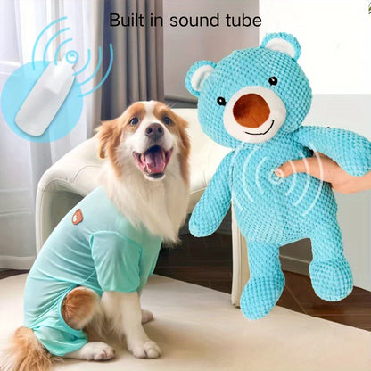 Bear Animals Shape Dog Plush Toys Dog Sound Squeaky Toys  Pet Soft Plush Chew Molar Training Toy Teeth Dental Toys Pet Supplies