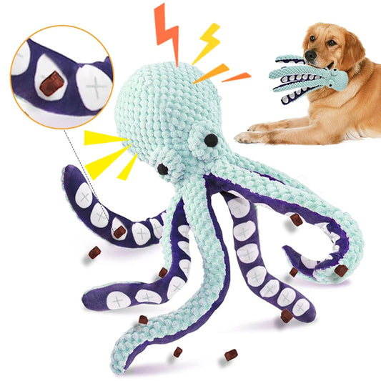 Pet Sniff Toy Pet Plush Toy Cat Dog Voice Octopus Shell Puzzle Toy Squeaky Dog Teeth Cleaning Chew Toy Pet Supplies