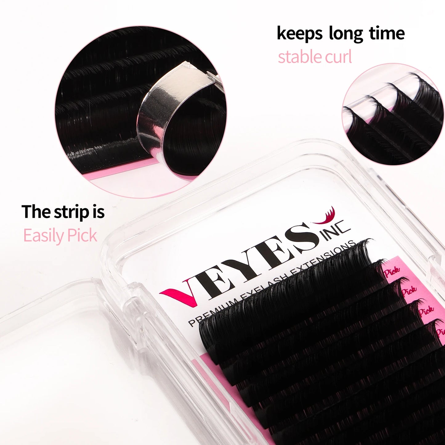 Veyes Inc Classic Eyelash Extensions Veyelash 0.15mm  Individual Lash Extensions Matte Black Silk Lashes Wholesale for Beauty