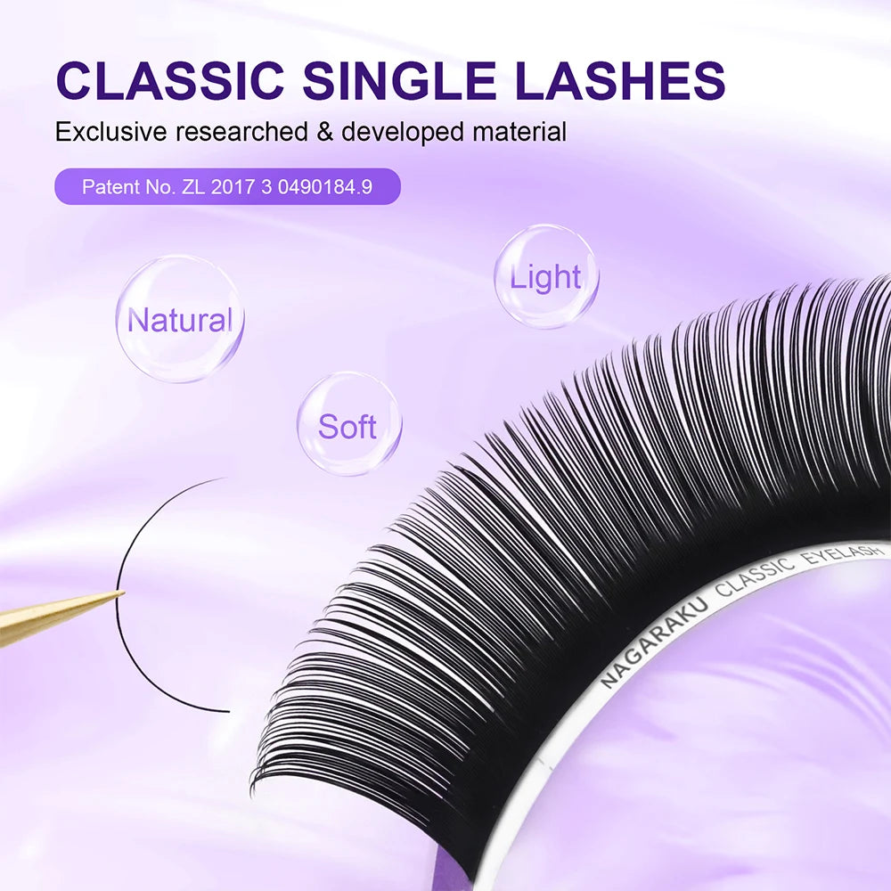 NAGARAKU Maquiagem Makeup Lashes 5 Cases lot 0.03mm Individual Eyelash High Quality Soft Natural Faux Cils