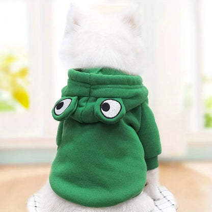 Cute Dog Hoodie Frog Shape Dog Coats Pet Halloween Cosplay Costume Dog Cat Coats with Hat Dogs Hooded Sweatshirt for Puppies Cat