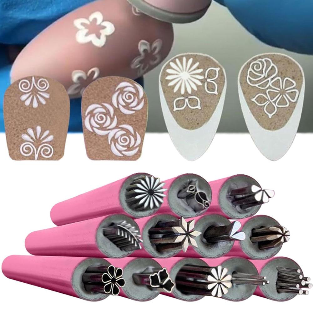 Nail Art Stamp Pen Set Nail Templates Art Pen Double-Sided Head Stamper Polishing Painting Drawing Manicure Tools Manicure Decor