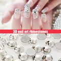 factory sales! Rose Gold 3D Super flash high quality galss nail art non hotfix flatback rhinestones,diy accessory FM025