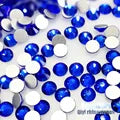 Light blue 3D Super flash high quality galss nail art non hotfix flatback rhinestones diy accessory FM05