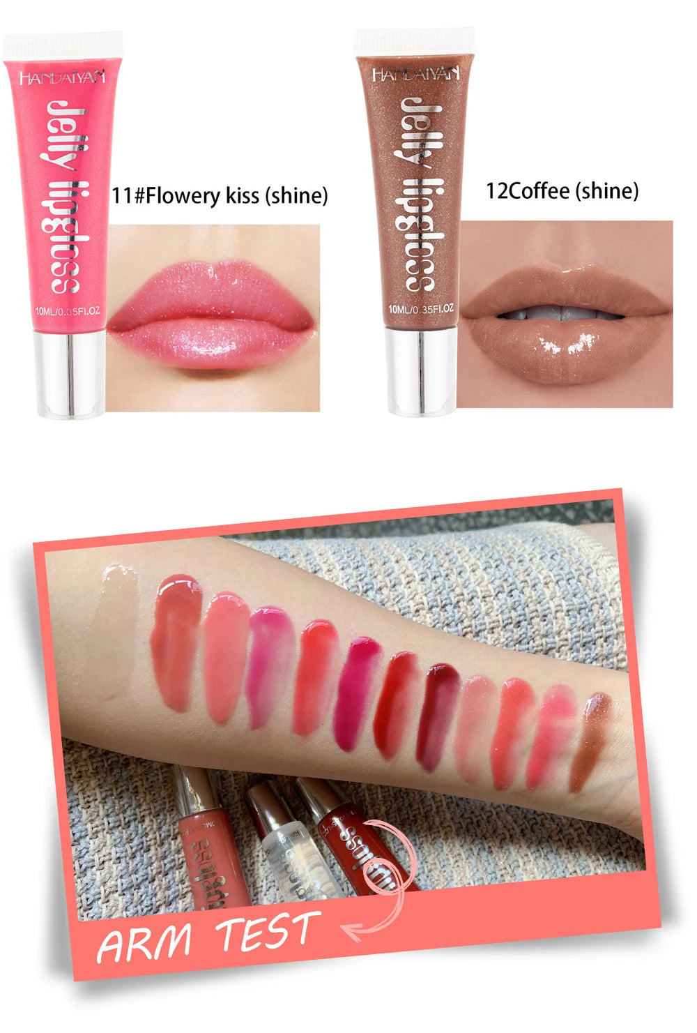 Moisturizing Gloss Plumping Lip Gloss Lip Plumper Makeup Glitter Nutritious Liquid Lipstick Cherry Jelly Oil Clear Lip Gloss