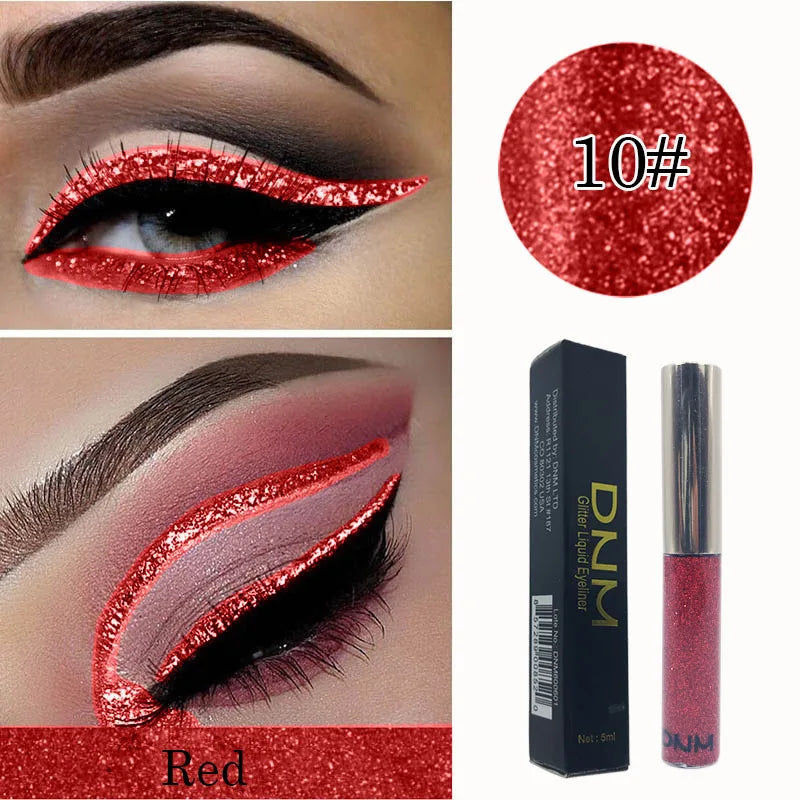 Hot! 16 Colors Liquid Eyeliner Golden Red Blue Eyeliner Shiny Eyes Flash Waterproof Long-lasting Durable Makeup Eyeliner Pencil