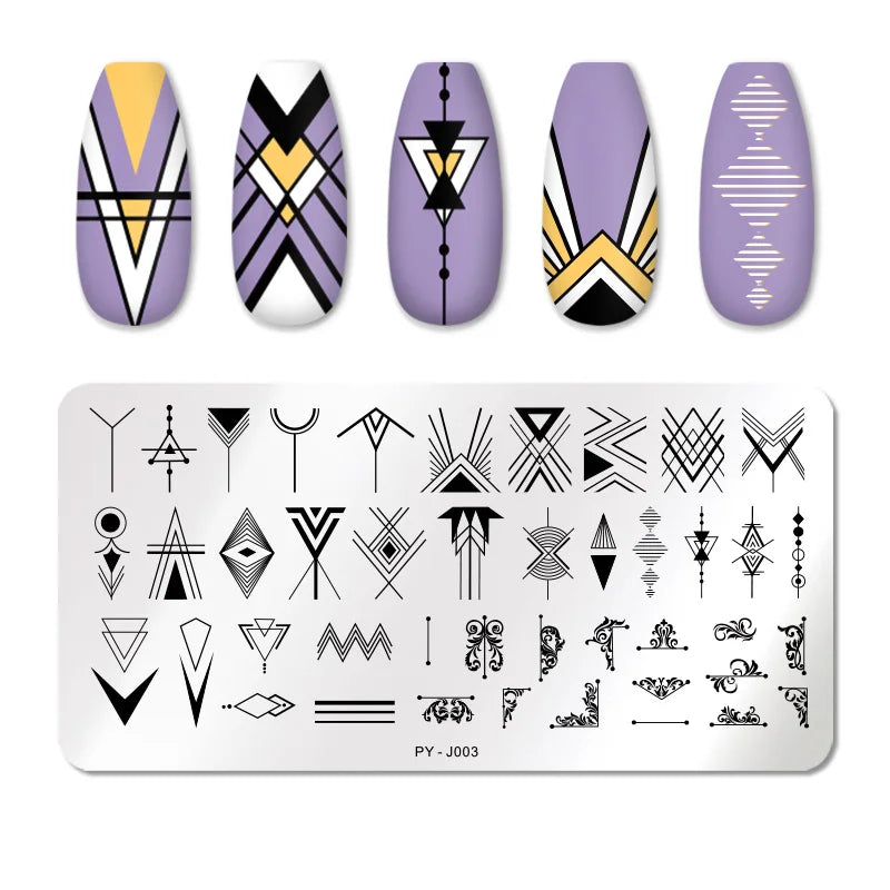 PICT YOU Nail Stamping Plates Lace Flower Leaf Butterfly Stamp Templates DIY Nail Designs DIY Nail Art Plate Printing Tools