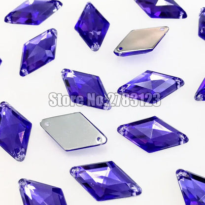 Diamond High quality Acryl sew on rhinestones with two holes,diy/clothing accessories 9x15mm 10x18mm 14x24mm 17x30mm