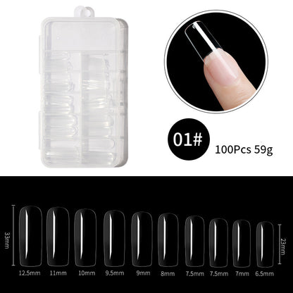 100/240/500 Pcs Boxed Transparent Coffin Ballet Fake Nails Tips Full Coverage Nail Tips Decorations