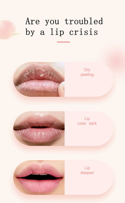 Peach Color Lip Balm Crystal Temperature Change Lipstick Girl Moisturizing LongLasting Lip Gloss Makeup Lip Care Repair Cosmetic