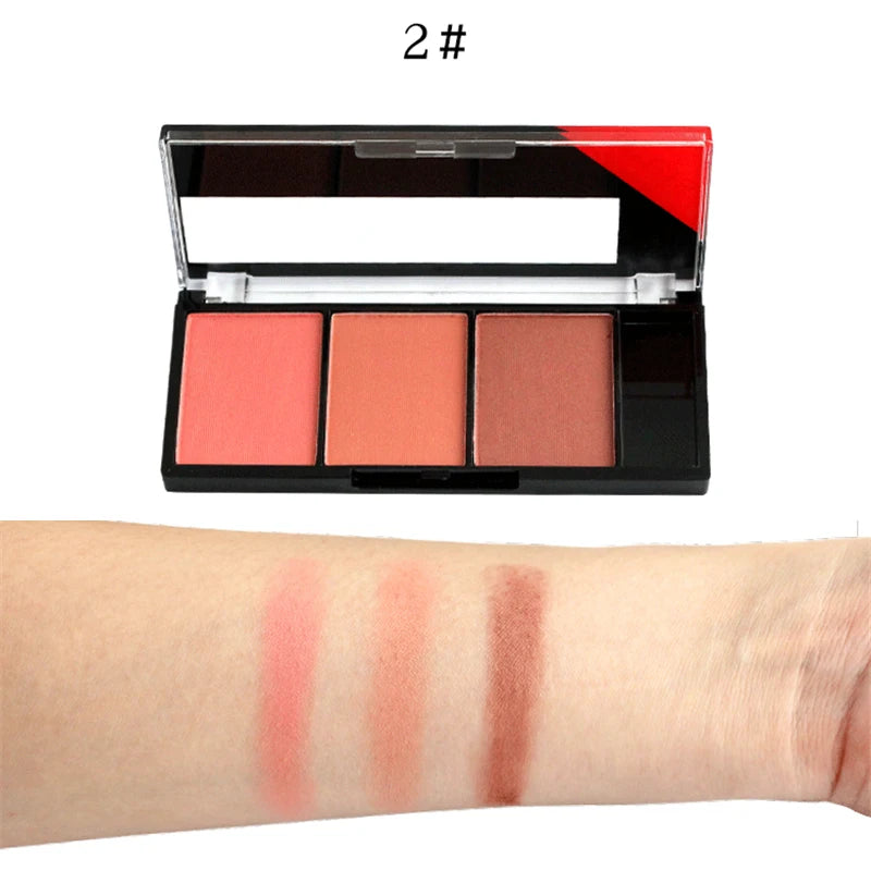 Face Blush Palette Combination Plate Natural Powder Rouge Women Makeup Brightening Lasting Durable Colors Blush Pigment Cosmetic