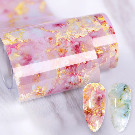 Nail Foils Marble Series Nail Transfer Foils Decorations DIY idea nail Art Transfer Sticker Decals Nail Accessories