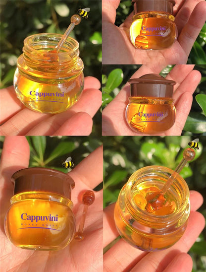 Cappuvini Moisturizing Lip Gloss Lip Balm Nourishing Anti-cracking Unisex Lip Oil Honey Peach Sleeping Lip Care