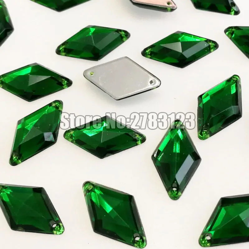 Diamond High quality Acryl sew on rhinestones with two holes,diy/clothing accessories 9x15mm 10x18mm 14x24mm 17x30mm