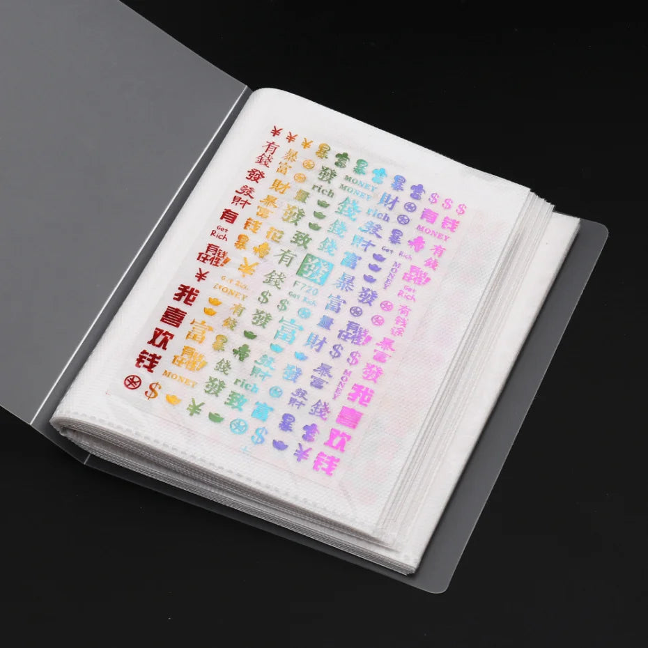 40 Slots Album for Sliders Nail Art Stickers Storage Book Photo Collecting Card Decals Holder Nails Accessories Tools LA1991