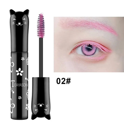 6 Color Mascara Waterproof Fast Dry Eyelashes Curls Extension Make-Up Eyelashes Blue Pink Purple Black White Coffee Ink Mascara