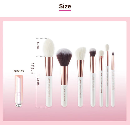 Jessup Professional Makeup Brushes Set 15pcs Make up Brush Natural-synthetic Foundation Powder Detail Eye Brush Pearl White T222