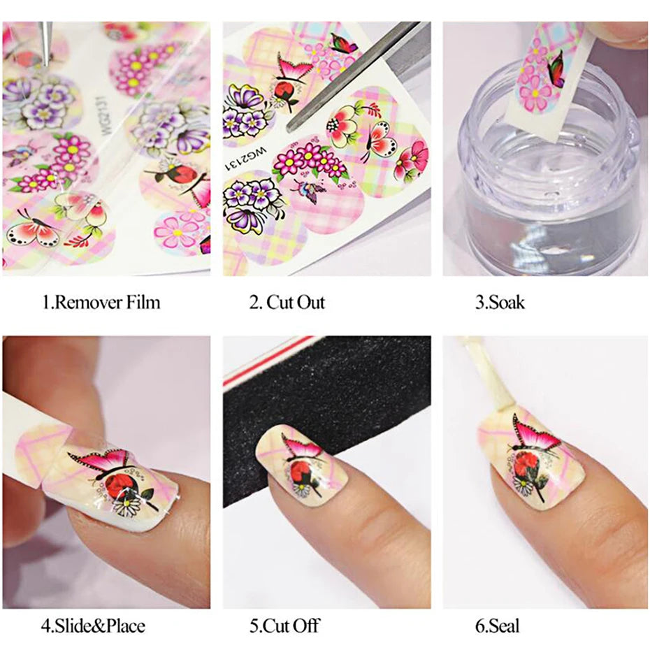 Sweet Desserts Nail Art Water Transfer Decals Stickers Mix Macaron Cake Candy Drink Ice Cream Cartoon Sliders Wholesale LABN2701