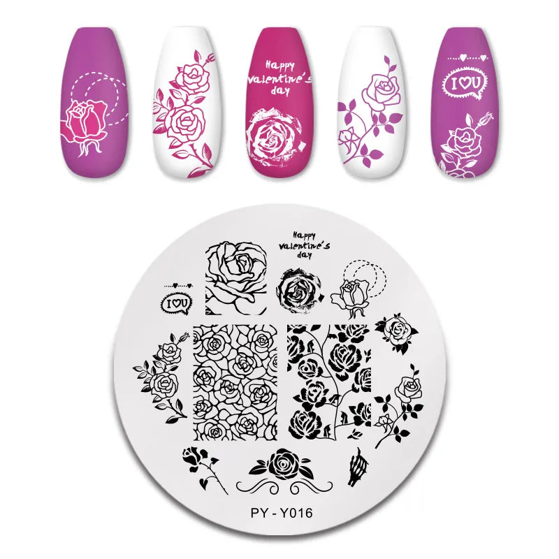 PICT YOU Nail Stamping Plates Lace Flower Leaf Butterfly Stamp Templates DIY Nail Designs DIY Nail Art Plate Printing Tools