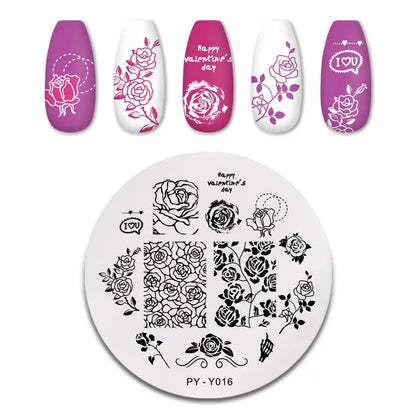 PICT YOU Nail Stamping Plates Lace Flower Leaf Butterfly Stamp Templates DIY Nail Designs DIY Nail Art Plate Printing Tools