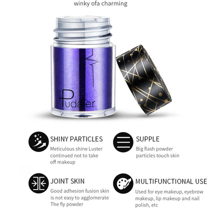 Shiny Ray Holographic Sequins Glitter Shimmer Pigment Eye Shadow Tattoo Lip Nail Body Glitter Festival Party Eye Makeup Powder