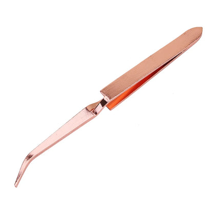 Rose Gold Nail Art Tool, Acrylic Gel Picking Tool, Anti-static Tweezers, Sculpting and Shaping, DIY Clip Manicure Tool