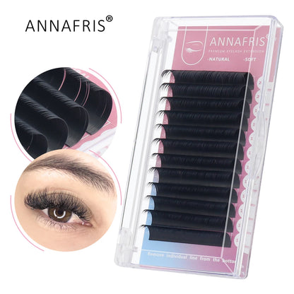 GLAMLASH Colored Lashes Y Blue Purple YY Shape Eyelash Extensions 0.07 C/D Natural Soft Synthetic Mink Bloom False Eyelash