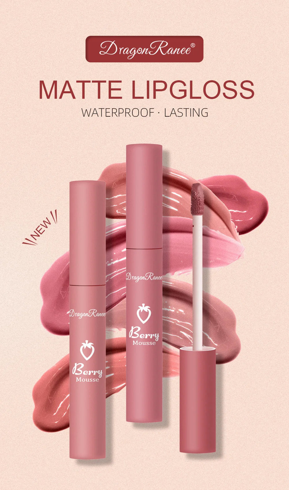 12colors Matte Lip Gloss Berry Mousse Velvet Lip Glaze Waterproof Lasting Not Easy To Fade Lipstick Sexy Lip Makeup Cosmetic New