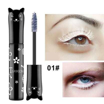 6 Color Mascara Waterproof Fast Dry Eyelashes Curls Extension Make-Up Eyelashes Blue Pink Purple Black White Coffee Ink Mascara