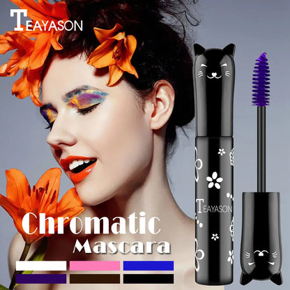 6 Color Mascara Waterproof Fast Dry Eyelashes Curls Extension Make-Up Eyelashes Blue Pink Purple Black White Coffee Ink Mascara