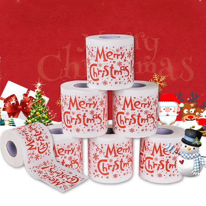 Santa Claus Bath Toilet Roll Paper, Christmas Supplies, Xmas Decor, Multicolor Tissue, New Year