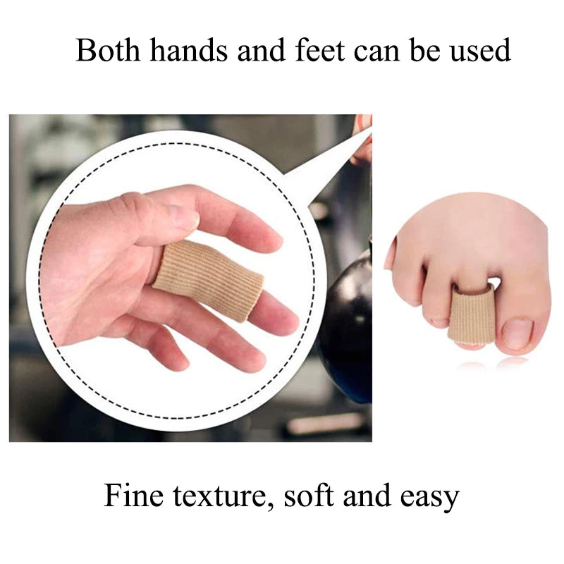 Fabric Finger Toe Protector Separator Tubes Foot Hand Pain Relief Soft Massager Bandage Foot Care Tools Callus Protection Tools