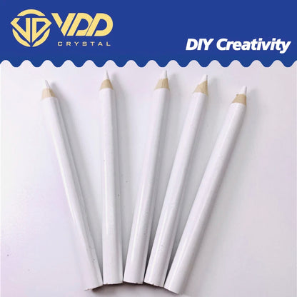 VDD 5Pcs Nail Art Rhinestones Gems Picker Wax Pencil Wood Pencil Pen Picker Crystal Dotting Manicure Tool DIY Decoration