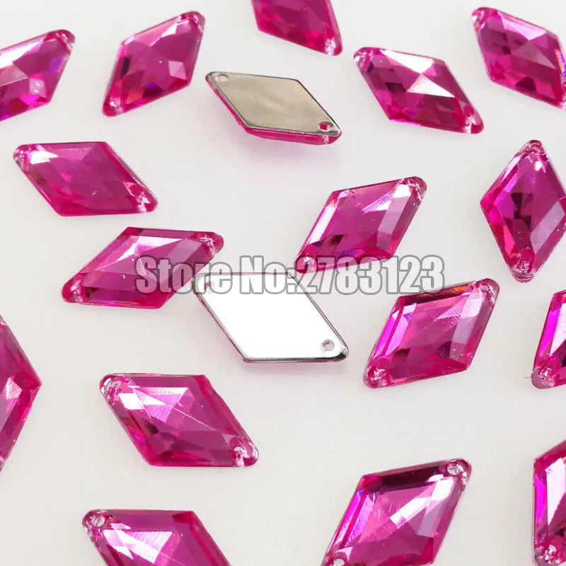 Diamond High quality Acryl sew on rhinestones with two holes,diy/clothing accessories 9x15mm 10x18mm 14x24mm 17x30mm