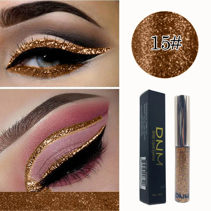 Hot! 16 Colors Liquid Eyeliner Golden Red Blue Eyeliner Shiny Eyes Flash Waterproof Long-lasting Durable Makeup Eyeliner Pencil