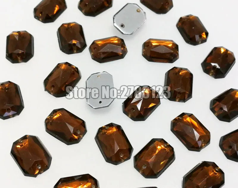 50pcs High quality flatback Acryl sew on rhinestones with two holes,diy/clothing accessories, 8x10mm 10x14mm 13x18mm 18x25mm