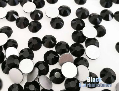 Black 3D Super flash high quality galss nail art flatback rhinestones,diy/cellphone/clothing accessories