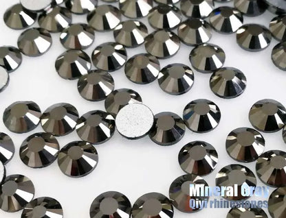 factory sales! Mineral gary 3D Super flash high quality galss nail art non hotfix flatback rhinestones,diy accessory FM020