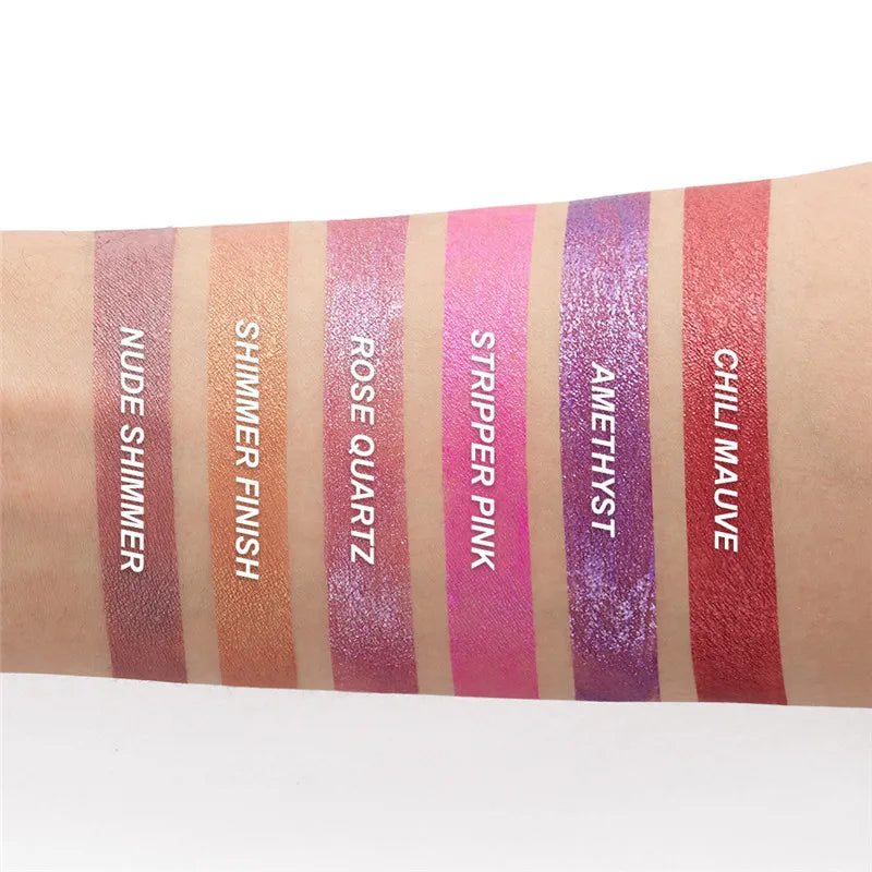 Metallic Glitter Liquid Lipstick Makeup Waterproof Metallic Lip Gloss Long-lasting Shimmer Metal Lip Glaze Tint Charming