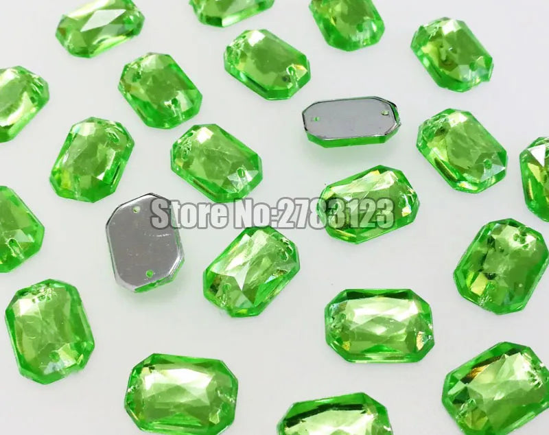 50pcs High quality flatback Acryl sew on rhinestones with two holes,diy/clothing accessories, 8x10mm 10x14mm 13x18mm 18x25mm