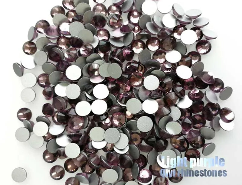 factory sales! light purple 3D Super flash high quality galss nail art non hotfix flatback rhinestones,diy accessory FM011