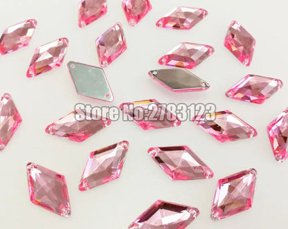 Diamond High quality Acryl sew on rhinestones with two holes,diy/clothing accessories 9x15mm 10x18mm 14x24mm 17x30mm