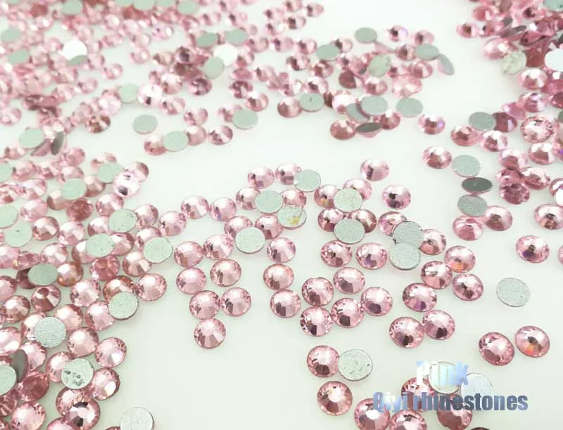 factory sales! Pink 3D Super flash high quality galss nail art non hotfix flat back rhinestones,diy accessory FM021