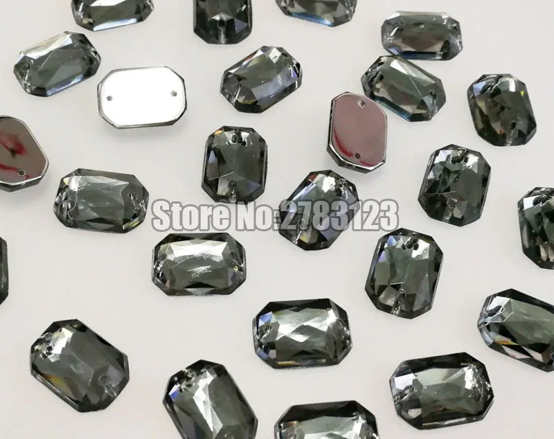 50pcs High quality flatback Acryl sew on rhinestones with two holes,diy/clothing accessories, 8x10mm 10x14mm 13x18mm 18x25mm