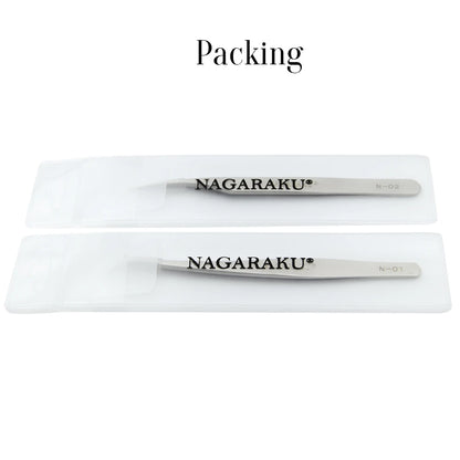 NAGARAKU Eyelash Extension Tweezers Maquiagem Professional Accurate Volume Classical Tweezers Stainless Steel Makeup Tweezers