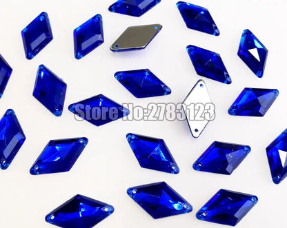 Diamond High quality Acryl sew on rhinestones with two holes,diy/clothing accessories 9x15mm 10x18mm 14x24mm 17x30mm