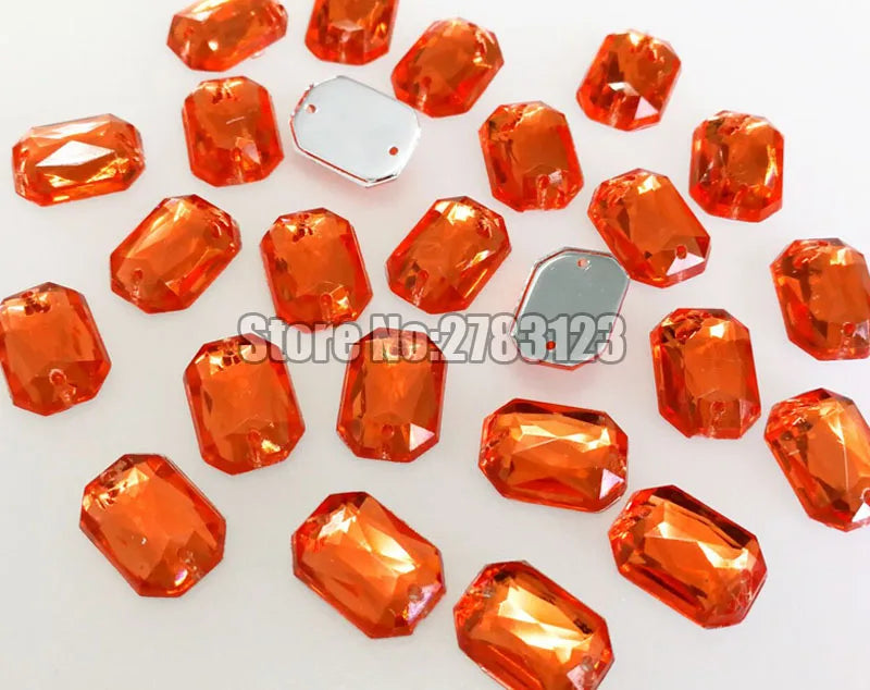 50pcs High quality flatback Acryl sew on rhinestones with two holes,diy/clothing accessories, 8x10mm 10x14mm 13x18mm 18x25mm