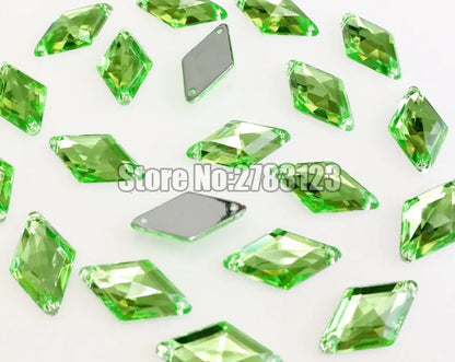 Diamond High quality Acryl sew on rhinestones with two holes,diy/clothing accessories 9x15mm 10x18mm 14x24mm 17x30mm